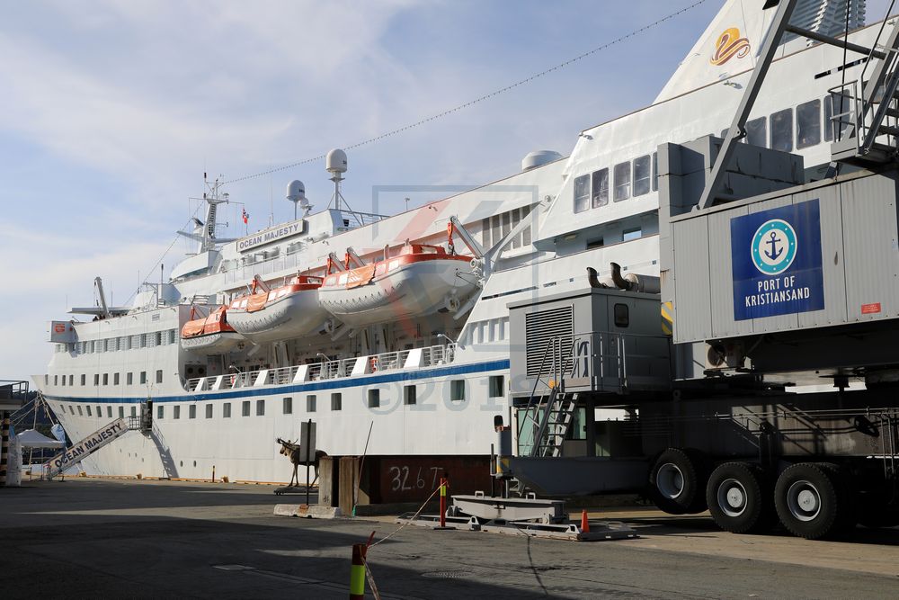 Ocean Majesty im Hafen von Kristiansand