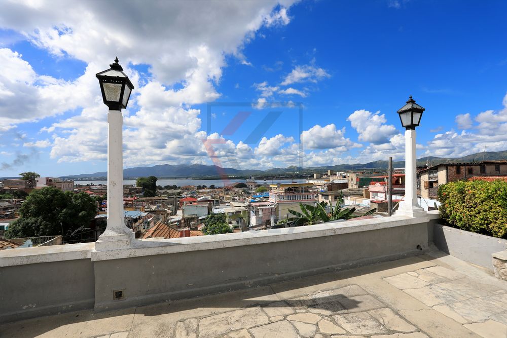 Panoramablick vom Balcon de Velazquez Santiago de Cuba