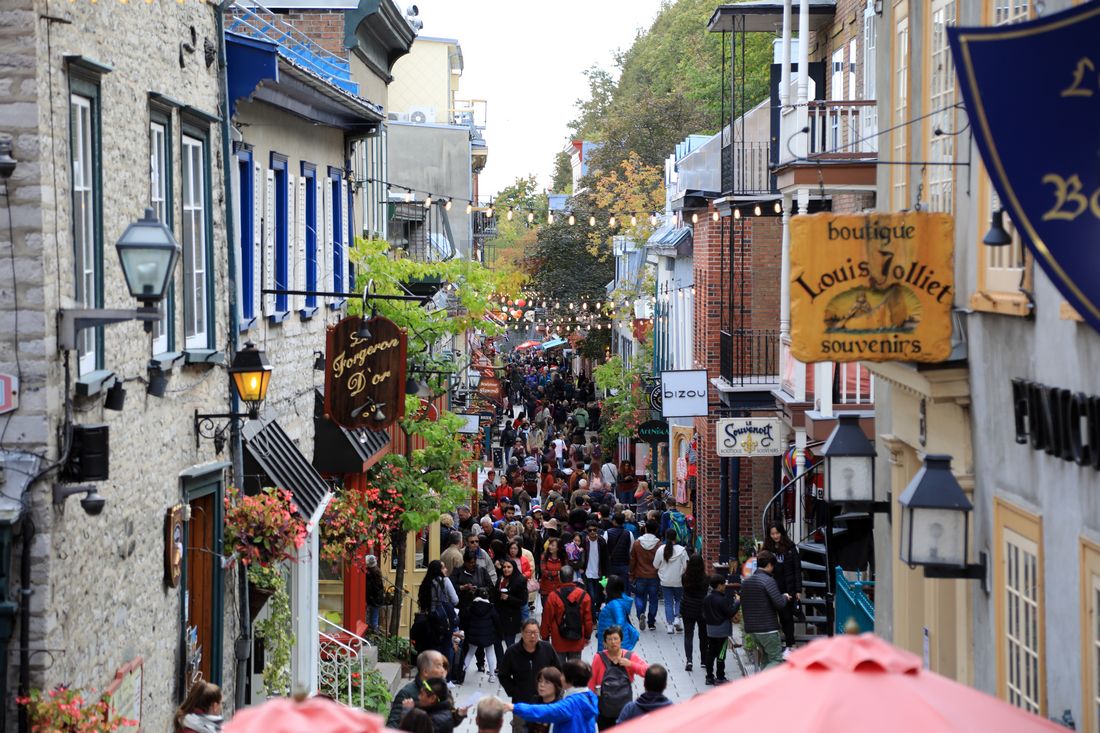 Petit Champlain Blick von Escalier Casse-Cou Petit Champlain Blick von Escalier Casse-Cou