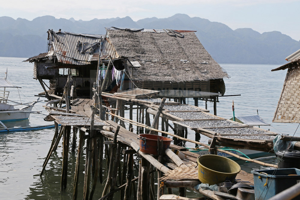 Pfahlbauten in Coron, Busuanga Island, Philippinen