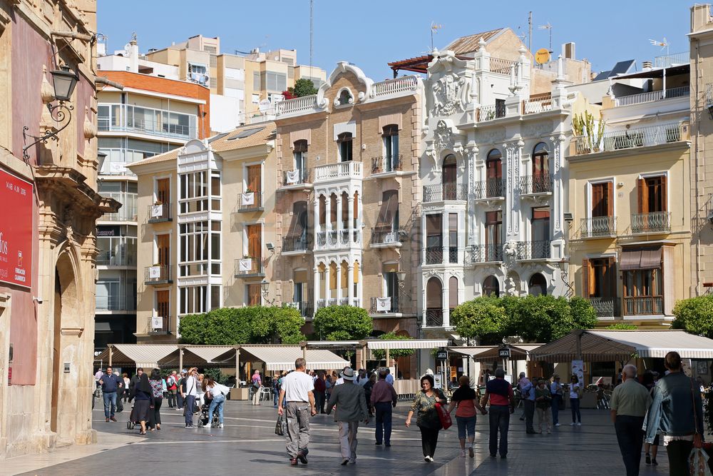 Plaza del Cardenal Belluga in Murcia Plaza del Cardenal Belluga in Murcia