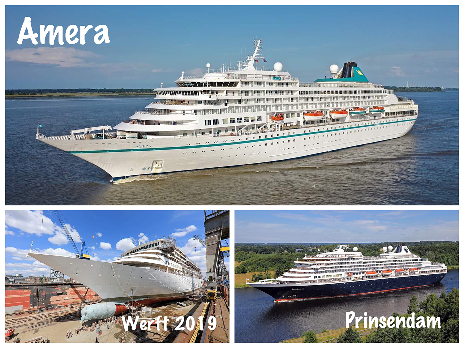 Prinsendam, Werftzeit und MS Amera Prinsendam, Werftzeit und MS Amera