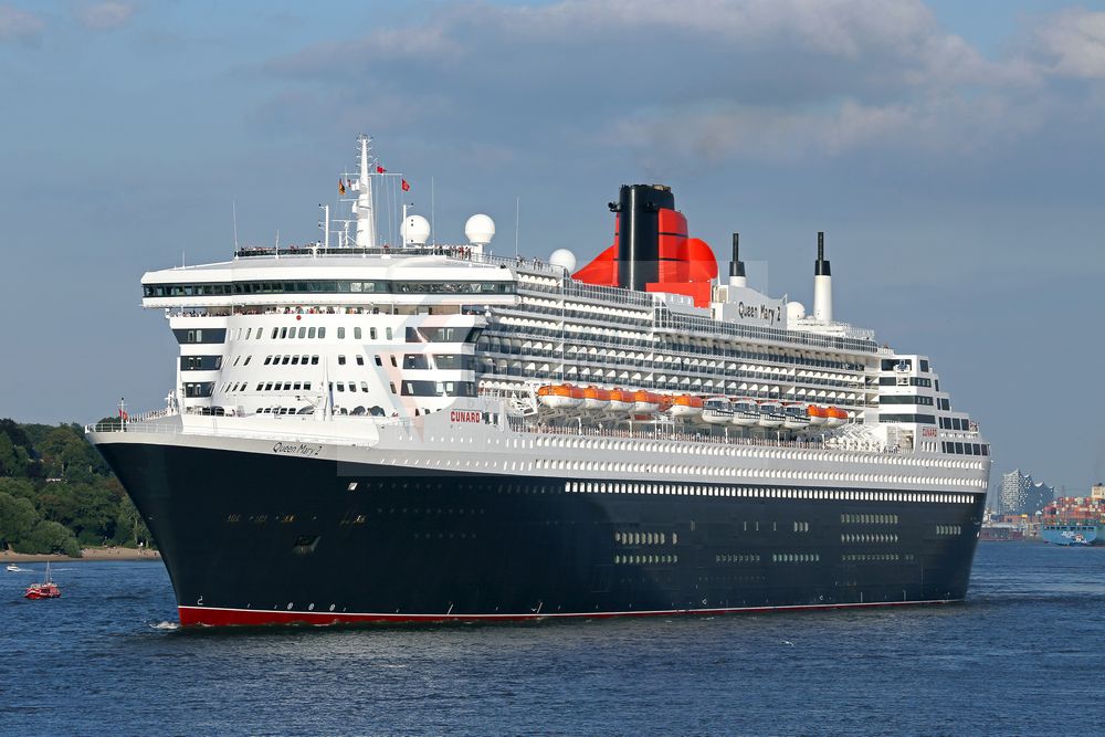 Die Queen Mary 2 Cunard Flaggschiff und Königin der Weltmeere