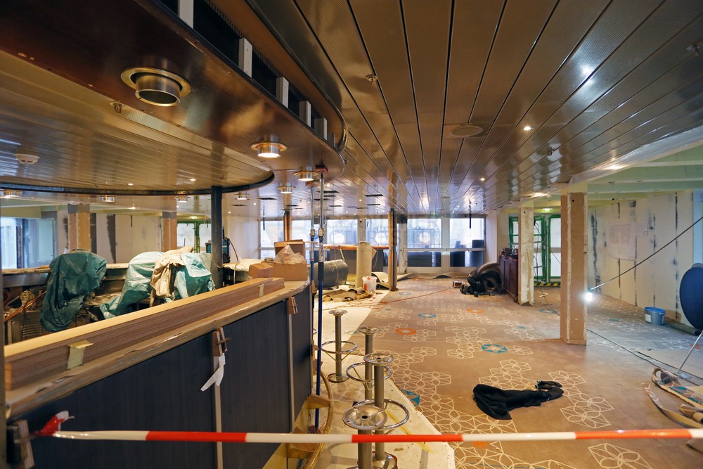 Renovierung Harry´s Bar MS Albatros Blohm und Voss Werft 15.12.2015