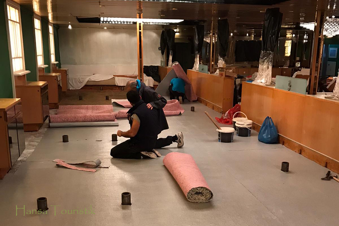 Renovierungen im Hauptrestaurant MS Ocean Majesty 2020