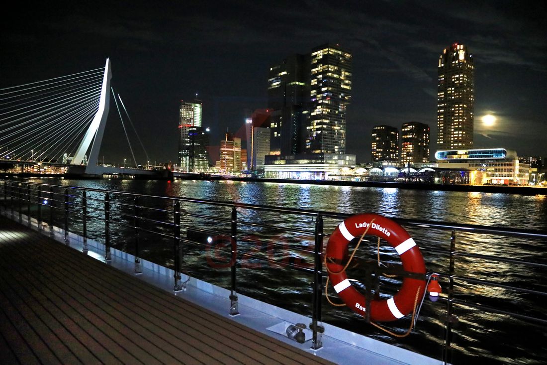 Rotterdam und Erasmusbrug bei Nacht Rotterdam und Erasmusbrug bei Nacht