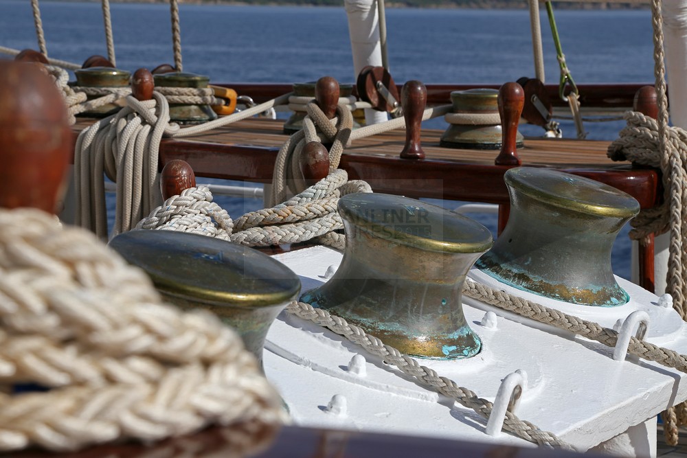 Schiffsdetails an Deck der Star Flyer Schiffsdetails an Deck der Star Flyer