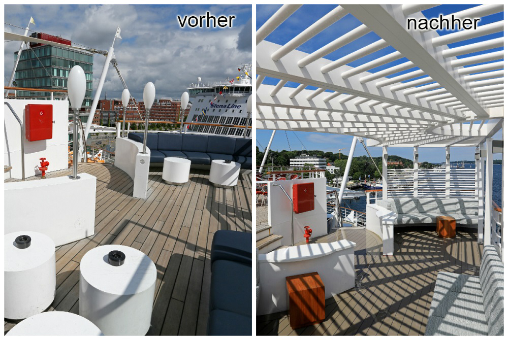 Seaside Lounges mit neuen Windbreakern AIDAvita