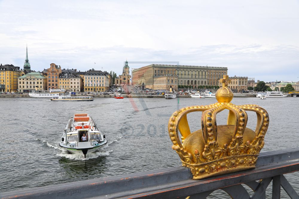 Skeppsholmsbron und Schloss in Stockholm