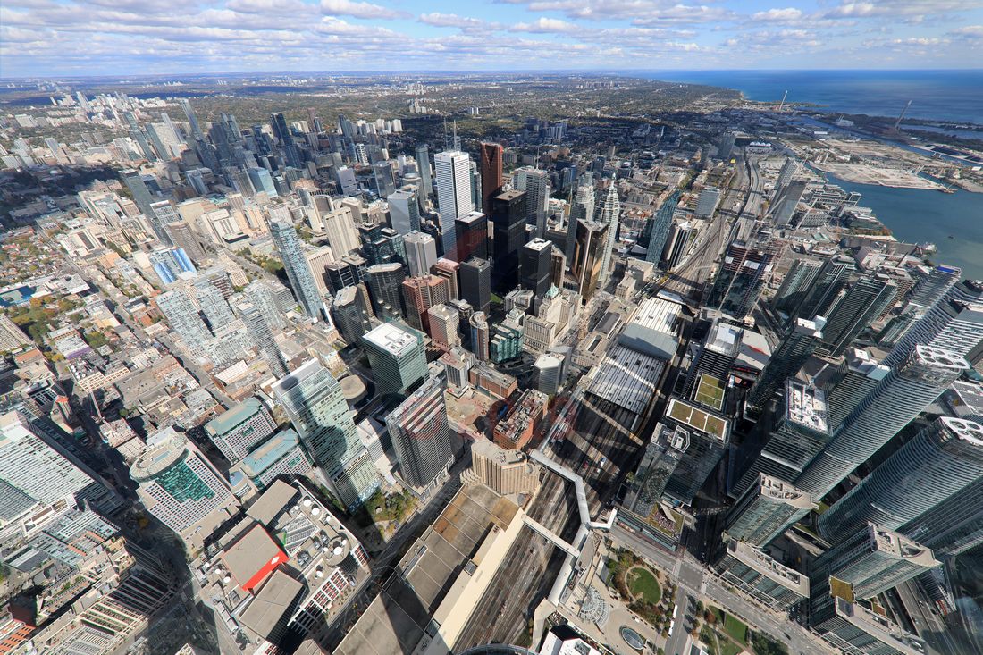 Skypod view 447m CN Tower Toronto Skypod view 447m CN Tower Toronto