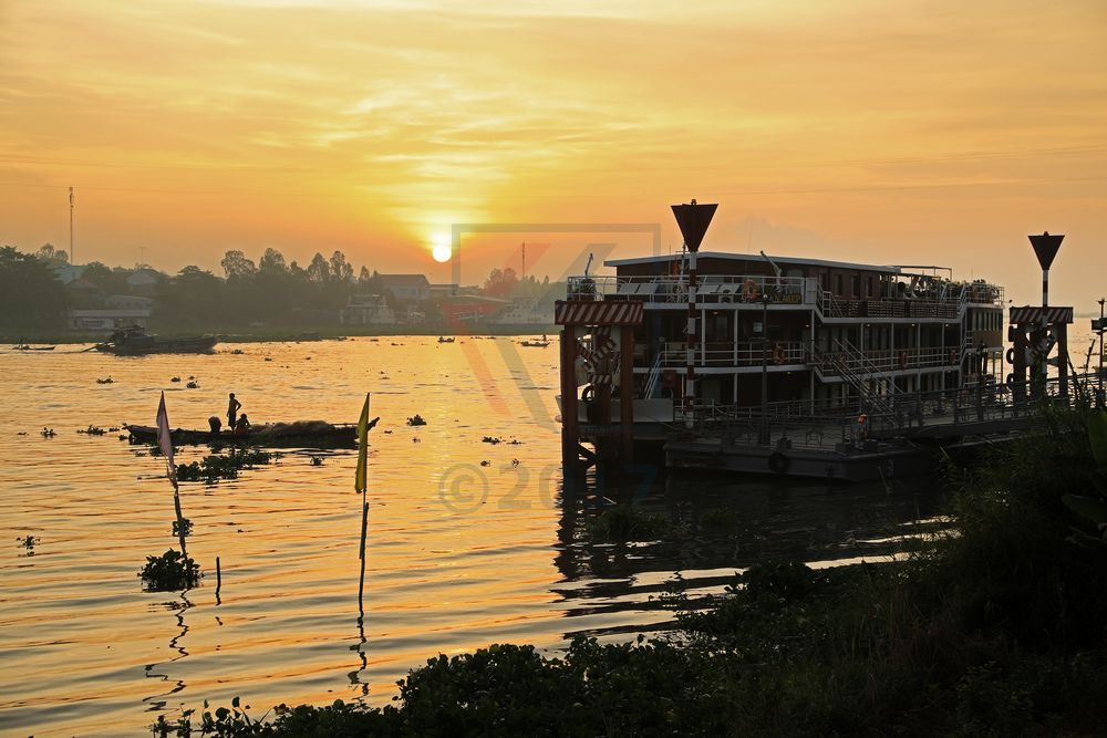 Sonnenaufgang in Chau Doc, Vietnam
