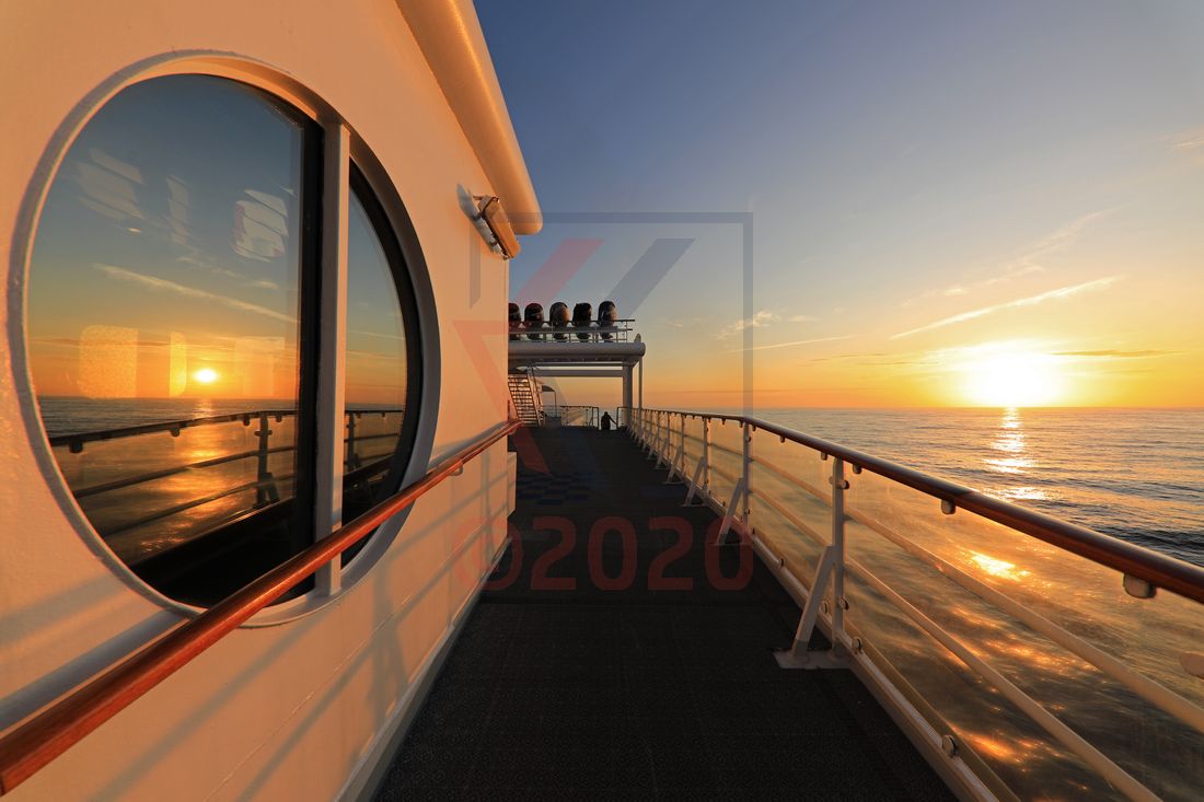 Sonnenuntergang MS Hamburg am 20.02.2020