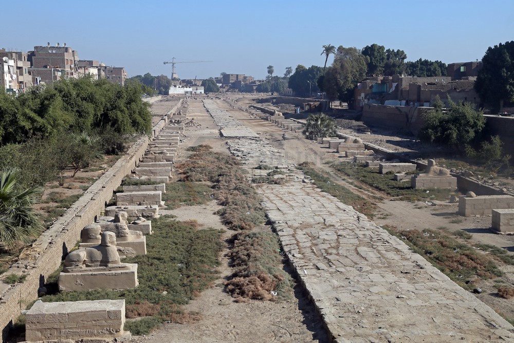 Sphinx-Allee zwischen Luxor und Karnak Tempel Sphinx-Allee zwischen Luxor und Karnak Tempel