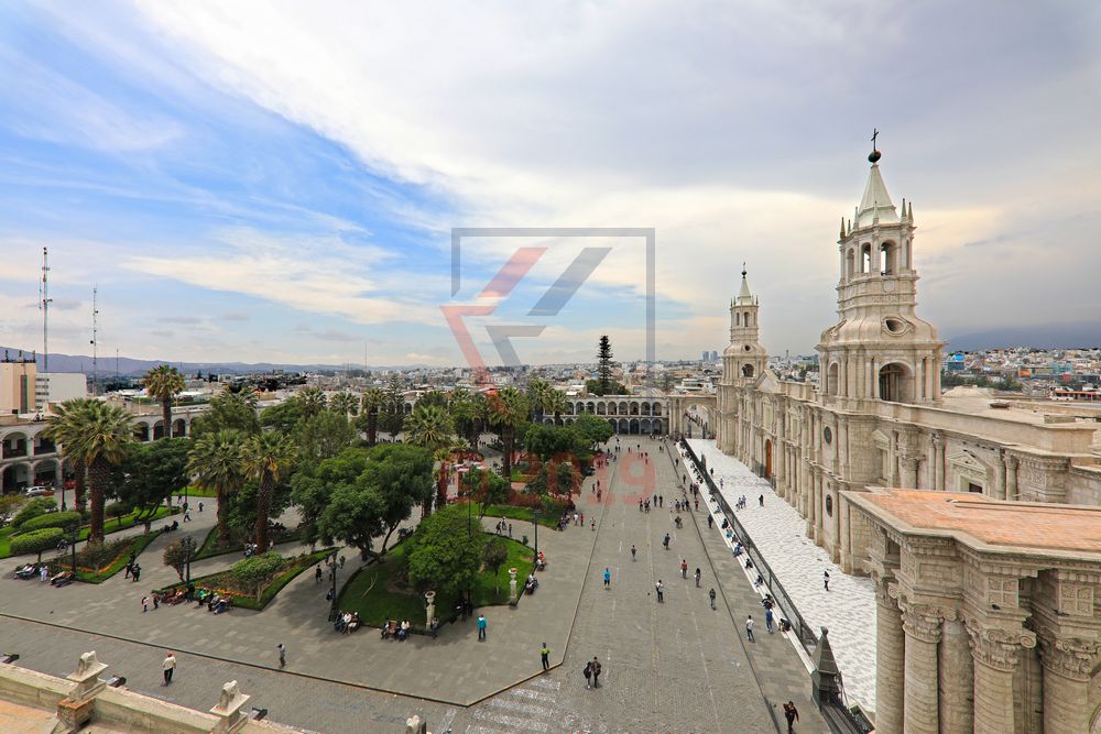 Stadt Arequipa in Peru mit Kathedrale und Plaza de Armas