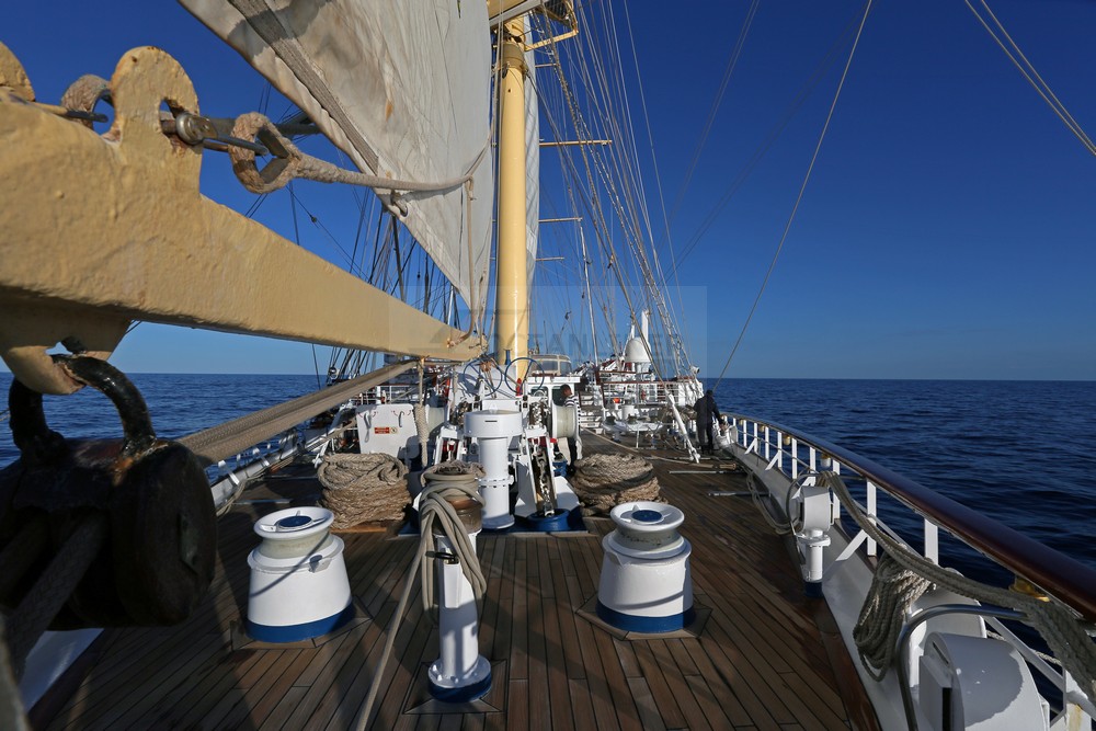 SY Star Flyer Vorschiff mit Fockmast SY Star Flyer Vorschiff mit Fockmast