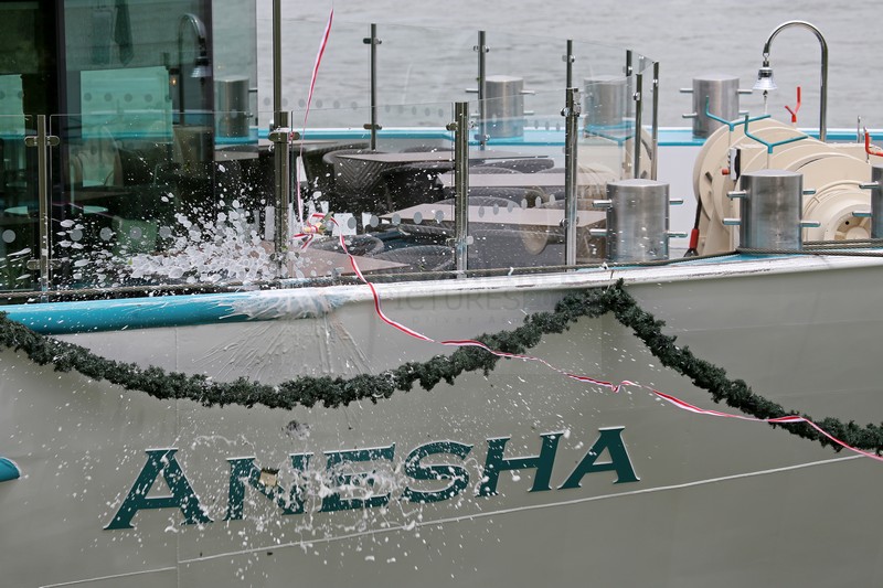 Taufe MS Anesha berstende Flasche 26.06.2015