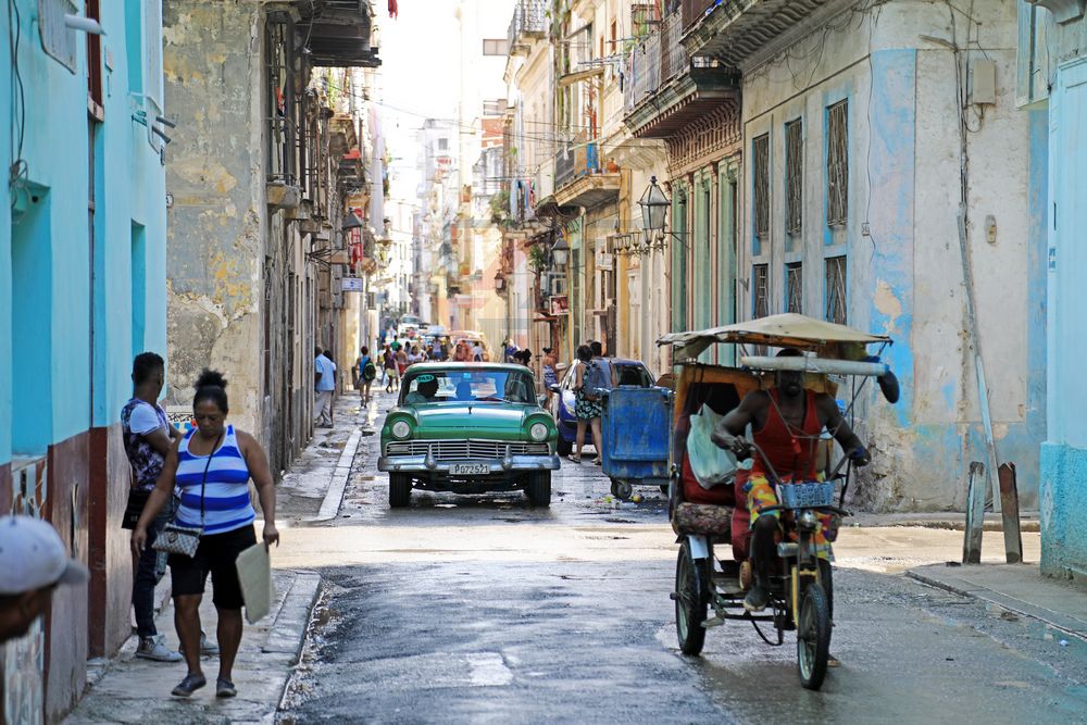 Typisches Strassenbild in Havanna