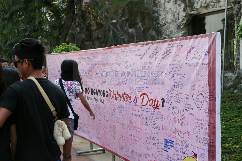 Valentinstag Tafel im Rizal Park Manila 14.02.2016