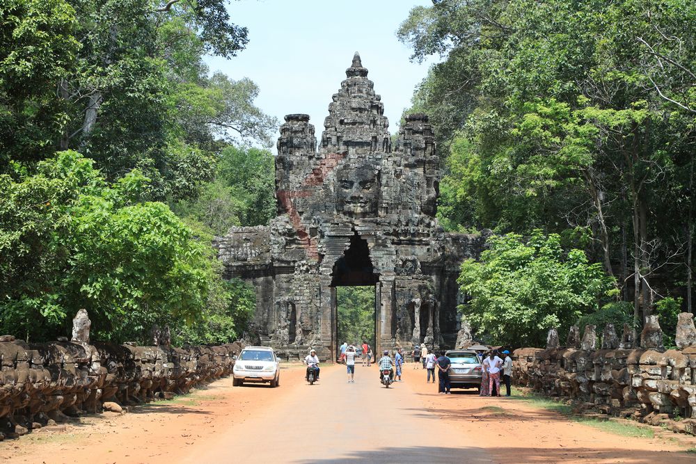 Victory Gate nahe Bayon Tempel, Kambodscha Victory Gate nahe Bayon Tempel, Kambodscha
