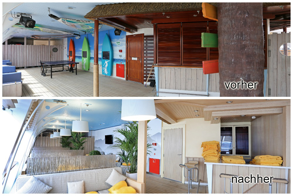 Waikiki Teens Lounge wird Beach Lounge AIDAvita