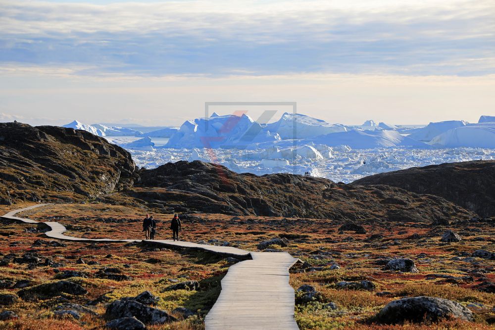 Wanderung zum Ilulissat Eisfjord, Grönland Wanderung zum Ilulissat Eisfjord, Grönland