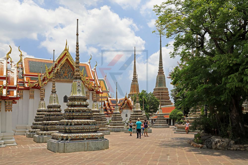 Wat Pho Tempel mit Chedis, Bangkok
